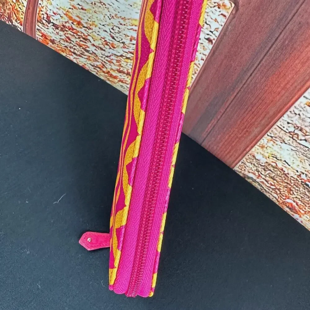 Vera Bradley Accordion Wallet Ziggy Zags - Pink and Orange - Picture 9 of 10